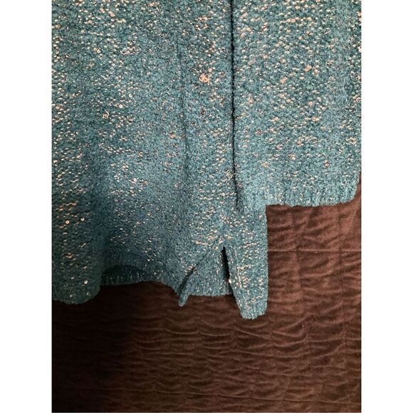 Chicos size one turquoise sweater nwt - Picture 2 of 11